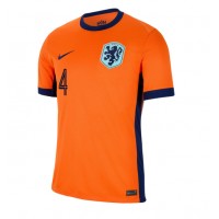 Echipament fotbal Olanda Virgil van Dijk #4 Tricou Acasa European 2024 maneca scurta